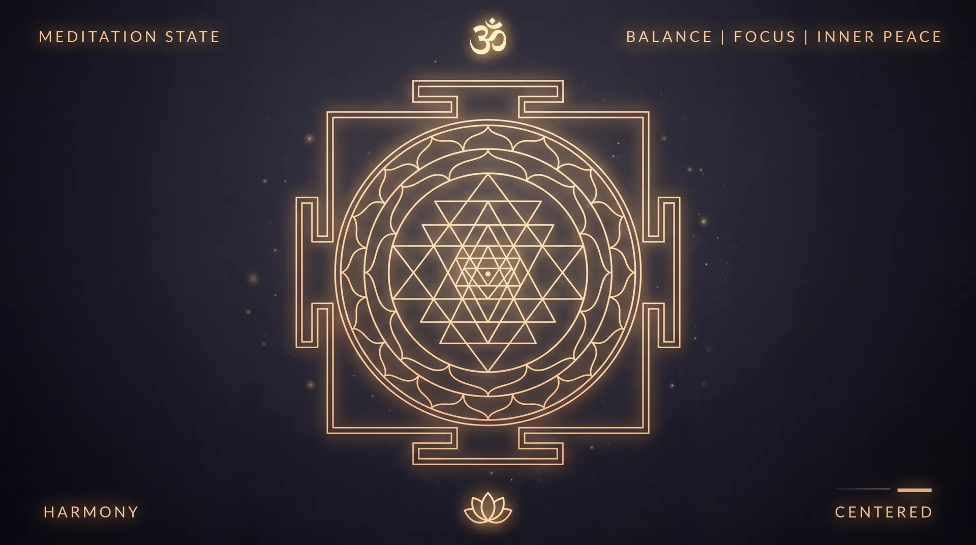 Sacred geometry meditation illustration