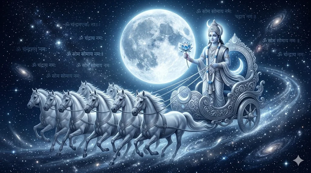 Chandra hero banner showing the Moon in Vedic astrology with calm lunar symbolism