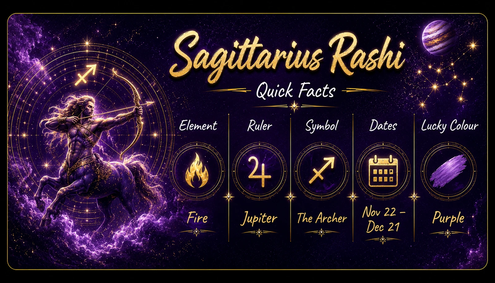 Dhanu Rashi Quick Facts Soul Infinity